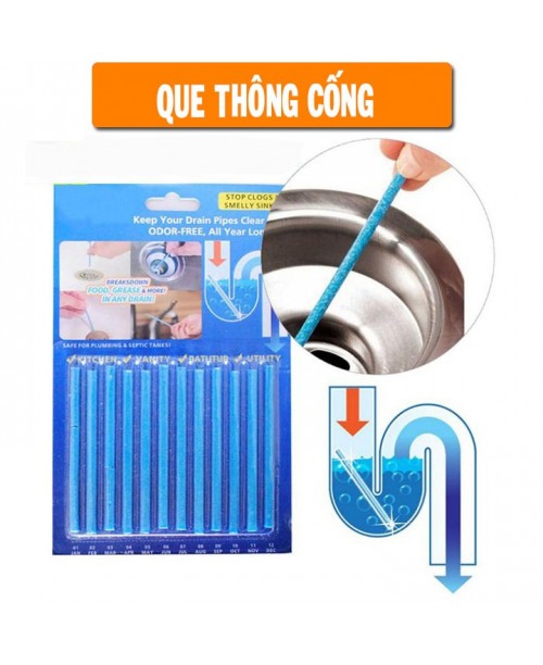 Vỉ 12 que thông cống loại mới